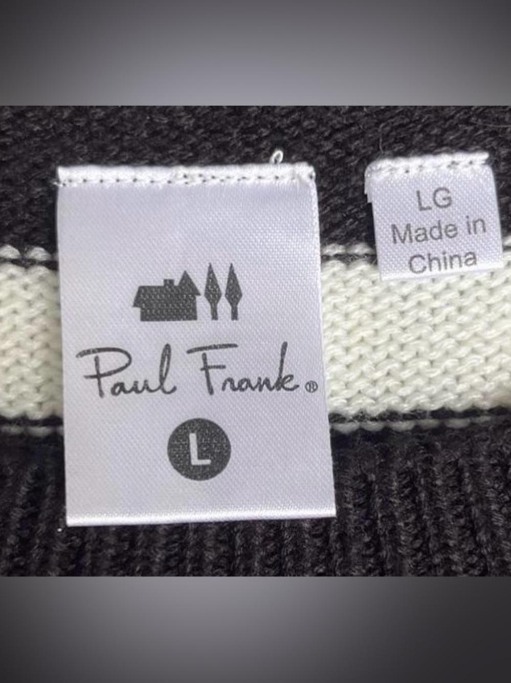 Paul Frank Striped Knit Sweater Vest - Size Large - Picture 5 of 5